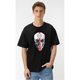 thumbnail image 1 of Men'S Summer 2025 Geometric Skull Print T-Shirt, Casual Crew Neck Short Sleeve Tee, Slight Stretch, Regular Fit, Street Fashion Style, 1 of 6