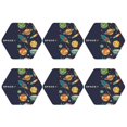 thumbnail image 2 of Disketp Space Funny Coasters,6 Pcs Leather Coasters With Holder, Perfect Housewarming Hostess Gifts,Protect Furniture From Water Marks Scratch And Damage, 2 of 9