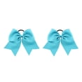 thumbnail image 2 of Qarigey Banda para el cabello grande Bowknot Goma elástica Soporte de cola de caballo ajustable Cabellos Cuerda Scrunchies para mujeres Multi Cielo azul 2Conjunto, 2 of 6