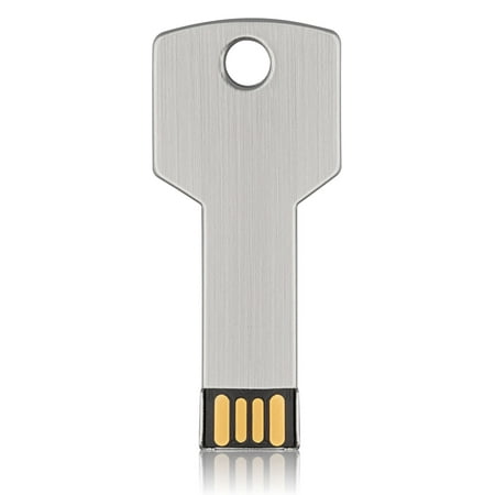 KOOTION 32GB Metal Key Design USB Flash Drive, Metal Key Shaped Memory Stick, USB 2.0, (Best Keyring Flash Drive)