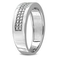 thumbnail image 5 of Created Forever Men's 1/5ct TW Lab Grown Diamond Sterling Silver Double Row Band, 5 of 10