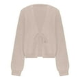thumbnail image 2 of Roncen Women's Casual Long Sleeve Cardigan Sweater - Tie-Waist Knit Open Front Cover-Up - Lightweight Layering Piece for Spring Fall, Comfortable Everyday Wear, 2 of 8