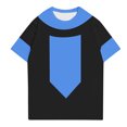 thumbnail image 1 of Moonsky Fashionable Aldult Round Neck Short Sleeve Work Clothes Printed Tops For Summer Tops Funny Halloween Costumes for Adults, Ideal Halloween Gifts for Fans(XL#Blue), 1 of 3