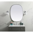 thumbnail image 2 of Elegant Decor Metal Frame Oval Mirror 30x40 Inch in Silver, 2 of 3