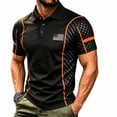 thumbnail image 4 of CHENge Golf Polos for Men Patriotic American Flag Stretch Quick Dry Short Sleeve Performance Casual Polo Shirts for 4th of July,XL, 4 of 5