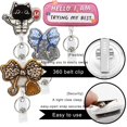 thumbnail image 2 of Carrete retráctil para insignias HoaOo Cute con clip y llavero (4 unidades), 2 of 7