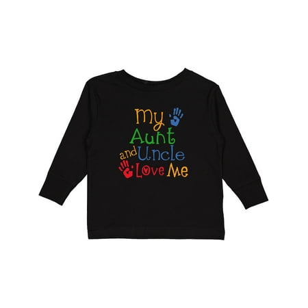 

Inktastic My Aunt and Uncle Love Me Gift Toddler Boy or Toddler Girl Long Sleeve T-Shirt