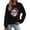 Black, variant on Cadancy Christmas Shirts for Women 2025 Trendy Long Sleeve Pullover Cute Santa Claus Print Sweatshirts Crewneck Funny Xmas Holiday Party Tops Loose Winter Clothes