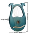 thumbnail image 3 of GUANGHONG Wooden Mahogany 16 Strings Classical Lyre Harp Musical Instrument W Spare String, 3 of 5