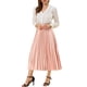 thumbnail image 2 of Faldas Midi Plisadas Metálicas con Cintura Elástica Inspiradas en Mujeres Chic L Rosa, 2 of 7