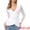 White, variant on DARING DIVA Women's Lace Long Sleeve Fitted Cross Wrap Ruched V Neck Top S Black