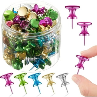 Pen + Gear Push Pins & Thumb Tacks Supplies, Neon Multi-Color, 100 Count 