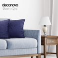 thumbnail image 2 of Deconovo Designer Series Throw Pillow Cases for Dormitorio Sofa Curly Patterned Jacquard Pillow Covers with Edges, Juego de 2, Blue, 16x16 Inch, 2 of 6
