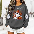 thumbnail image 6 of Sweatshirts for Women JIANLAI Spooky Season Cute Ghost Pumpkin Graphic Crewneck Sweatshirt, Fall Halloween Long Sleeve Pullover Top, Loose Casual Printed Sweatshirt, 6 of 7