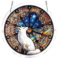 thumbnail image 2 of Lumxatz 7.4 Inch Acrylic Puzzle Window Hanging, Decorative Garden Art for Mom Birthday Gift, Stained Glass Style Home Decor, 2 of 7