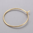 thumbnail image 4 of Brass Hoop Earrings Ring Real 18K Gold Plated 20 gauge 29x25mm Pin: 0.8mm, 4 of 4