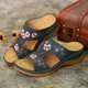 thumbnail image 3 of Women's Casual Slippers Fashion Hollow Flowers Wedge Sandals Outdoor Embroidered Platform Comfortable Beach Shoes Chinelo Nuvem, 3 of 4
