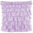 thumbnail image 1 of Amay 2-PC Ultra Soft Multi Ruffle Pillow sham 800 Thread Count Organic Cotton Lavender Solid Queen 20''x 30'', 1 of 6