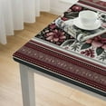 thumbnail image 4 of nygtbtfer Tablecloth Fabric Table Cover Spillproof for Home Dining Room Winter Holiday Party(Burgundy, Rectangle, 4 of 7