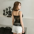 thumbnail image 5 of Feiona Ladybranch Lace Tank Tops for Women Sexy V-Neck Cami Tops Summer Casual Print Blouses Lace Crochet Padded, 5 of 8