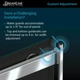 thumbnail image 3 of DreamLine Essence 56-60 in. W x 76 in. H Frameless Smoke Gray Glass Bypass Shower Door in Brushed Nickel, 3 of 10