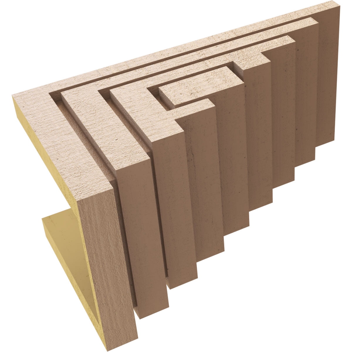7"W x 14"D x 7"H Wide Landon Rough Cedar Woodgrain TimberThane Corbel, Primed Tan