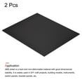 thumbnail image 3 of Uxcell Black ABS Plastic Sheet 10x8x0.08inch for Building Model, DIY Crafts, Panel, Pack of 2, 3 of 6