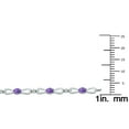 thumbnail image 5 of SZUL Women's Amethyst and Natural Diamond Ribbon Loop Bracelet in .925 Sterling Silver, 5 of 7