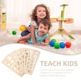 thumbnail image 3 of Children Toys 16-Pcs Set Wooden Learning Practice Board for Kids Letter and Shape Tracing 20x5cm, 3 of 9