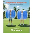 thumbnail image 3 of VEVOR Inflatable Bumper Balls 1-Pack, 4FT/1.2M Body Sumo Zorb Ball, Durable Thick PVC Human Hamster Bubble Knocker for Outdoor Sports Team Gaming Play, Bopper Toy for Garden Yard Park, 3 of 9