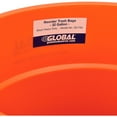 thumbnail image 6 of Global Industrial Plastic Trash Can - 32 Gallon Bright Orange, 6 of 6