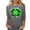 Gray, variant on Green Shirts Womens 3/4 Length Sleeve Tops St Patricks Day T Shirts for Women Crew Neck Leaves Graphic Tees (XL, White 07)