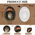 thumbnail image 3 of Canvas Wall Art Vintage Owl Cute Bird Cottagecore Forest Animal Gothic Rustic Moody Living Room Oval Framed Canvas Prints Vintage Wall Hanging Decor for Home Decorations 8.6"x11.4", 3 of 7