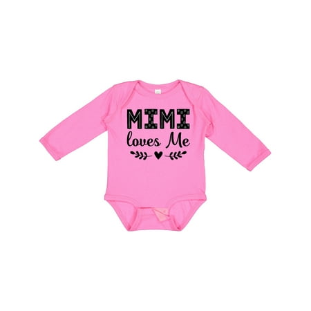 

Inktastic Mimi Loves Me Baby Clothes Girl Gift Baby Girl Long Sleeve Bodysuit