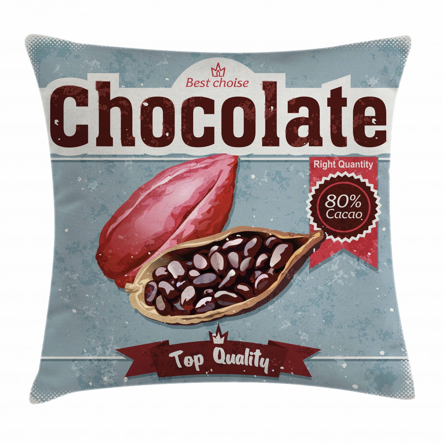 Cocoa Throw Pillow Cushion Cover Best Choice Chocolate Calligraphy Tasty Yummy Sweet Snack Theme Grunge Background Decorative Square Accent Pillow Case 18 X 18 Inches Multicolor By Ambesonne Walmart Com Walmart Com