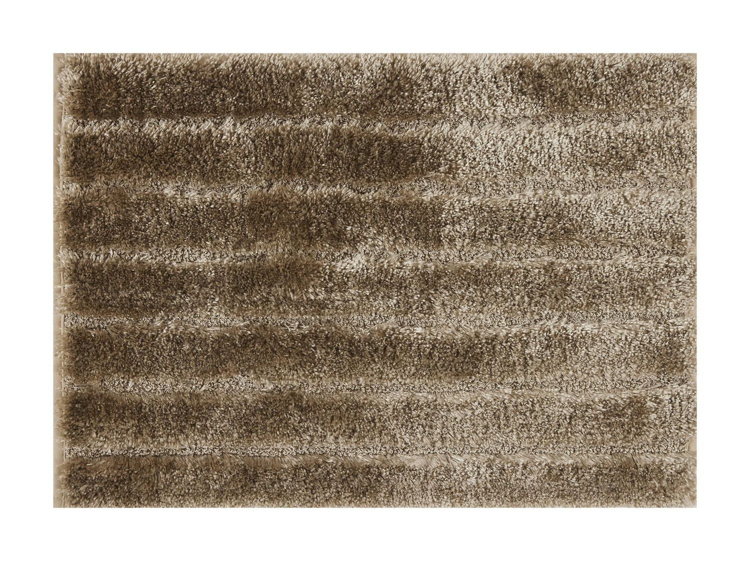 Mainstays Brown Platinum Tufted Stripe 2 Piece Bath Rug Set