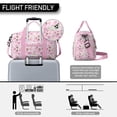 thumbnail image 3 of Women Men Gym Bag,Princess Castle Pattern Small Duffle Bag Spend the Night Bags for Women with Shoes Compartment Washbag,Detachable Shoulder Strap,19.7x8.3x11 Inches, 3 of 5