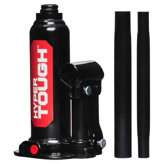 Hyper Tough T90203W Hydraulic Welded Bottle Jack, 2 Ton Black