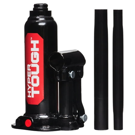 hyper tough t90203w hydraulic welded bottle jack, 2 ton black