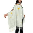 thumbnail image 5 of Cauagu Gnome Holding A Pumpkin Print Women Wrap Shawl tassels Scarves Retro Scarf 77.6"X28.3", 5 of 8