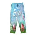 thumbnail image 4 of Naloa Happy Easter Print Women’s Ultra-Soft Comfy Pajama Lounge Pants with Pockets & Drawstring, 4 of 8