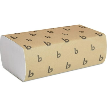 B6200 9 in. x 9.45 in. 1-Ply Multifold Paper Towels - White (16/Carton)