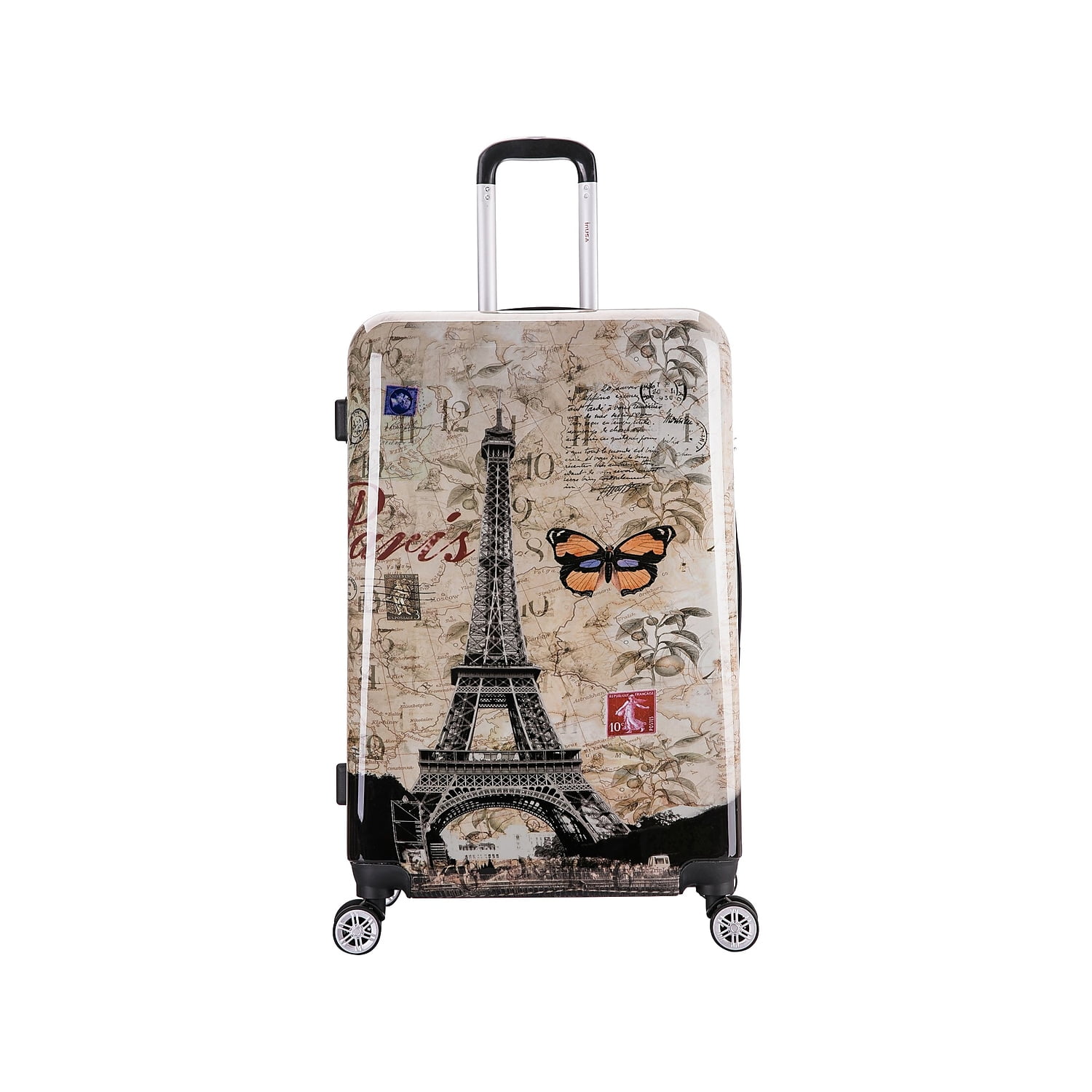 InUSA Prints ABS/PC 4-Wheel Spinner Luggage Paris (IUAPC00L-PAR)