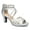 Silver Satin, variant on Crissa Women's Dress Sandals Color: Black Lamy Size: 8.5 WIDE
