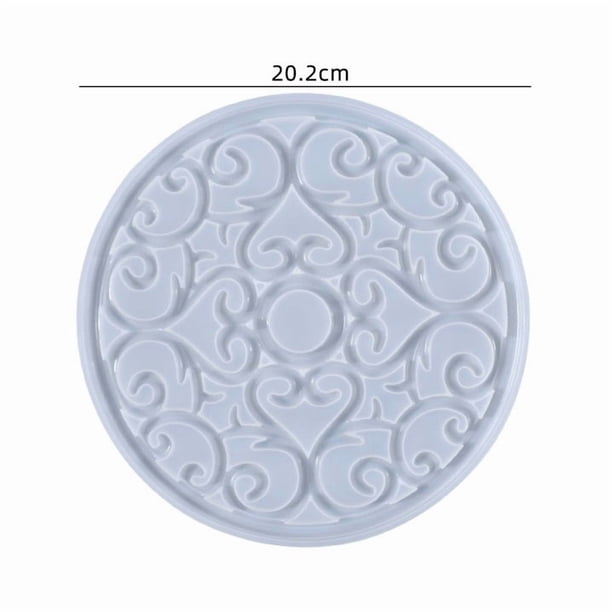 Molde de posavasos de Mandala de silicona de cristal for manualidades de resina DIY