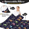 thumbnail image 3 of Monster Cartoon Truck Black Pattern Teens Toddler Nap Mat with Pillow, Sleeping Mat Bag for Preschool Daycare 60"x20", 3 of 6