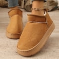 thumbnail image 3 of Classic one-step snow boots with thick soles, lined and padded for warmth, versatile cotton short boots, 3 of 6