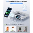thumbnail image 4 of Laptop Stand for Desk with Wireless Charging Station, Foldable Aluminum Stand for iPhone/iWatch/AirPods, 30W USB-C Charging for All Laptop, Magnetic MagSafe Compatible, Non-Slip Base, with  Adapter, 4 of 8