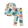 thumbnail image 2 of Kll Playing Video Games Sleepwear Mens Flannel Pajamas,Long Cotton Pj Set, 2 of 9