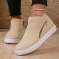 thumbnail image 6 of Wowcloth Winter Casual Ankle Boots for Women – Side Zipper Slip-On with Solid Suede Round Toe Design & Comfortable Flat Heel for Stylish Everyday Winter Footwear, 6 of 6